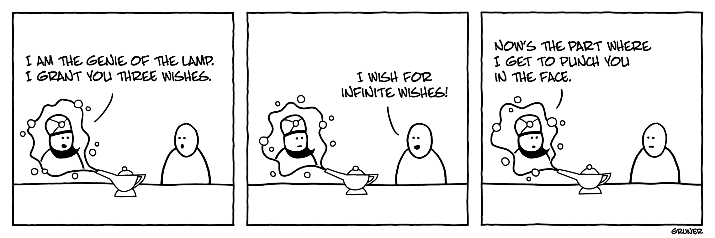 Never ask a genie for infinite wishes. Trust me!